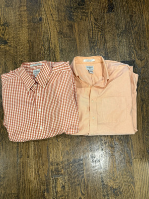 LL Bean Mens Large Traditional Fit Long Sleeve Button Up Shirts - 2