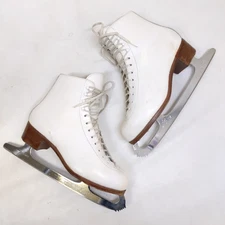 JACKSON 10 Skates White 1070 Leather Figure Ice Mark V Blades Womens