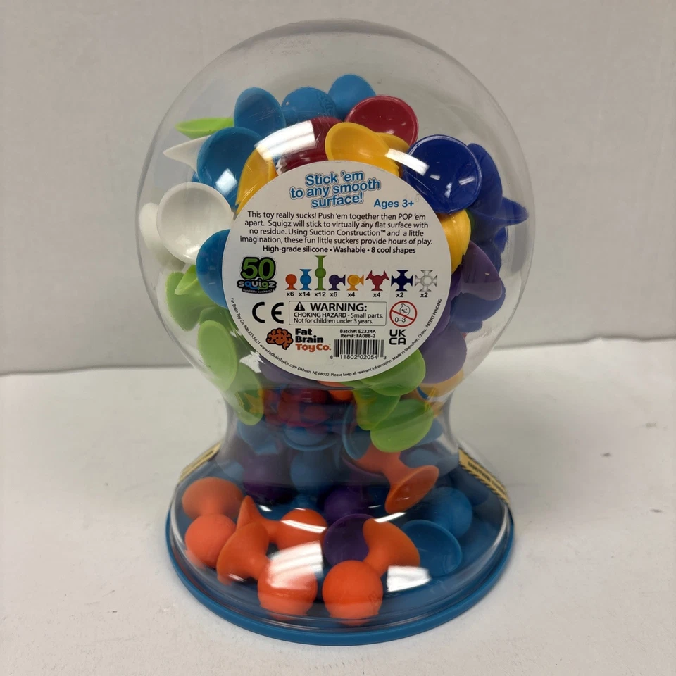 Fat Brain Toy Co Squigz Fun Little Suckers! 8 Cool Shapes High Grade Silicone ¹⁶ - Image 2 of 4