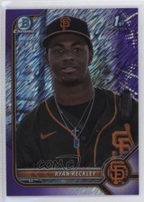 2022 Bowman Chrome Prospects Purple Shimmer Refractor 225/250 Ryan Reckley 3lf
