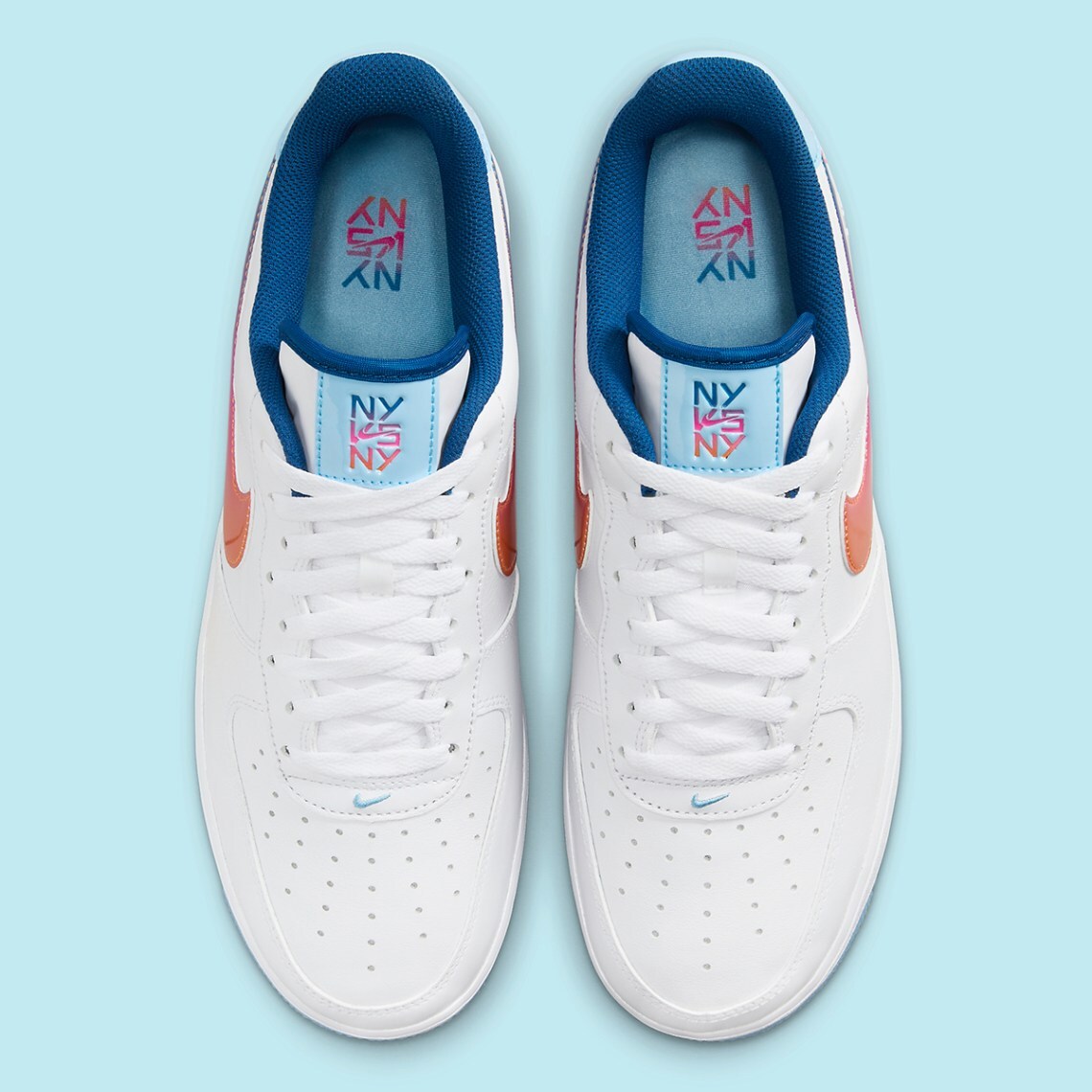 Nike Air Force 1 \'07 PRM Shoes Leather NY Vs NY White Blue HF4833 100 Mens 11.5 Nike AIR FORCE 1  main image 2