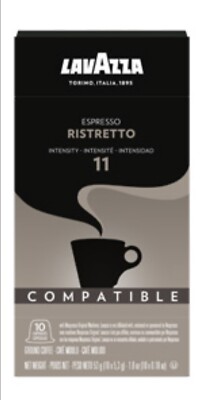 Lavazza Ristretto Dark Roast Arabica & Robusta Aluminum Espresso Capsules 100 Ct