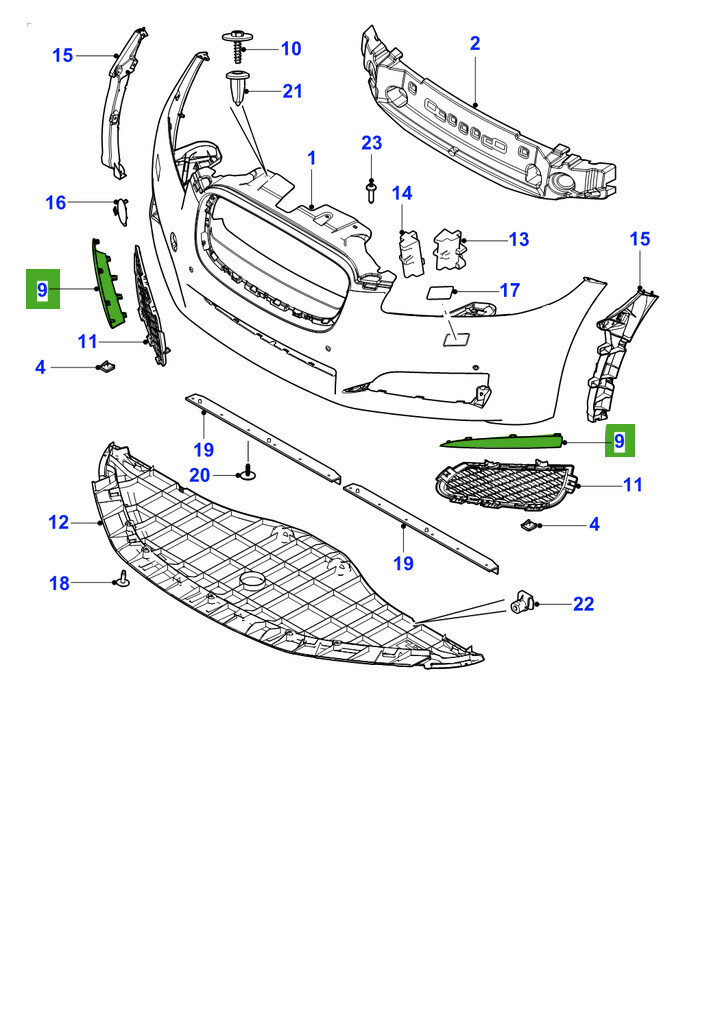 GZYF Car Auto Front Bumper Side Grille Black Insert Trims Accent For