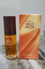 MIB Coty Wild Musk Cologne Spray 1.5 Fluid  Oz-New w/Box 