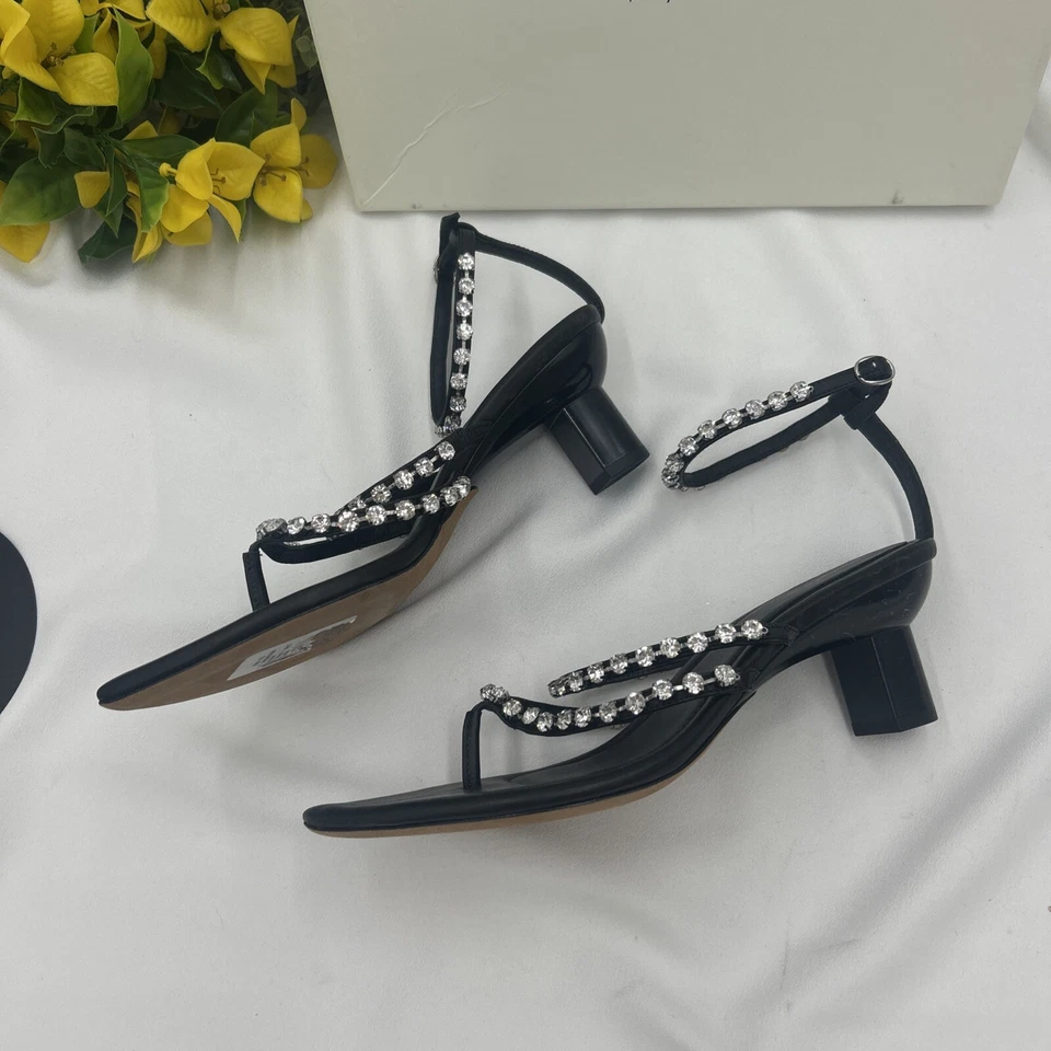 Sandalia 3.1 Phillip Lim Nueva Verona Tacón Bloque con Joyas 9.5 Nueva Foto 2 de 4