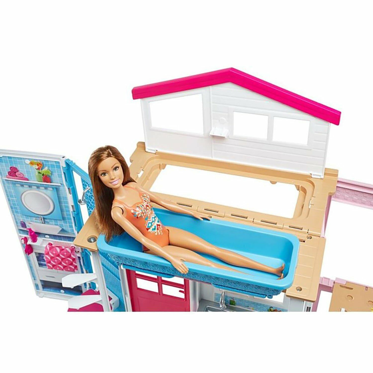 Barbie House 2 Floors Doll Transparente