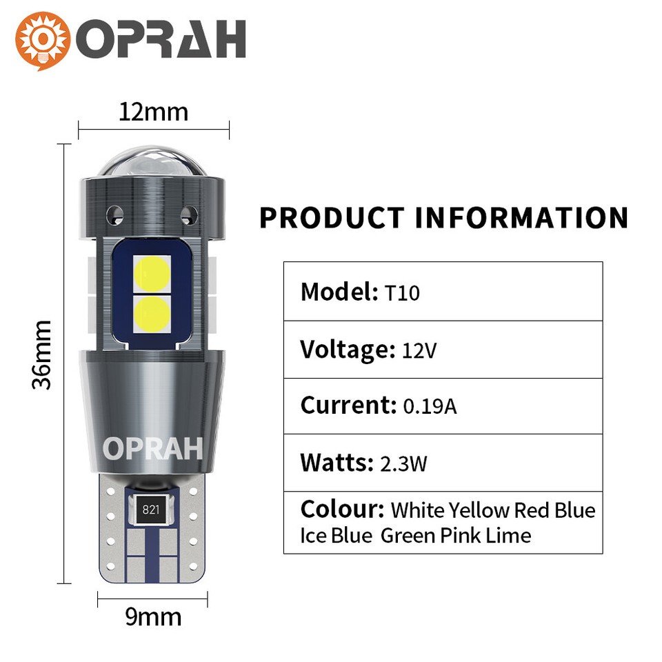 20x Red LED T10 194 168 W5W Interior Car Trunk License Plate Light Map