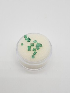 LOTE DE GEMAS SUELTAS ESMERALDA COLOMBIANA CORTE CUADRADO RARO $1000 1ct