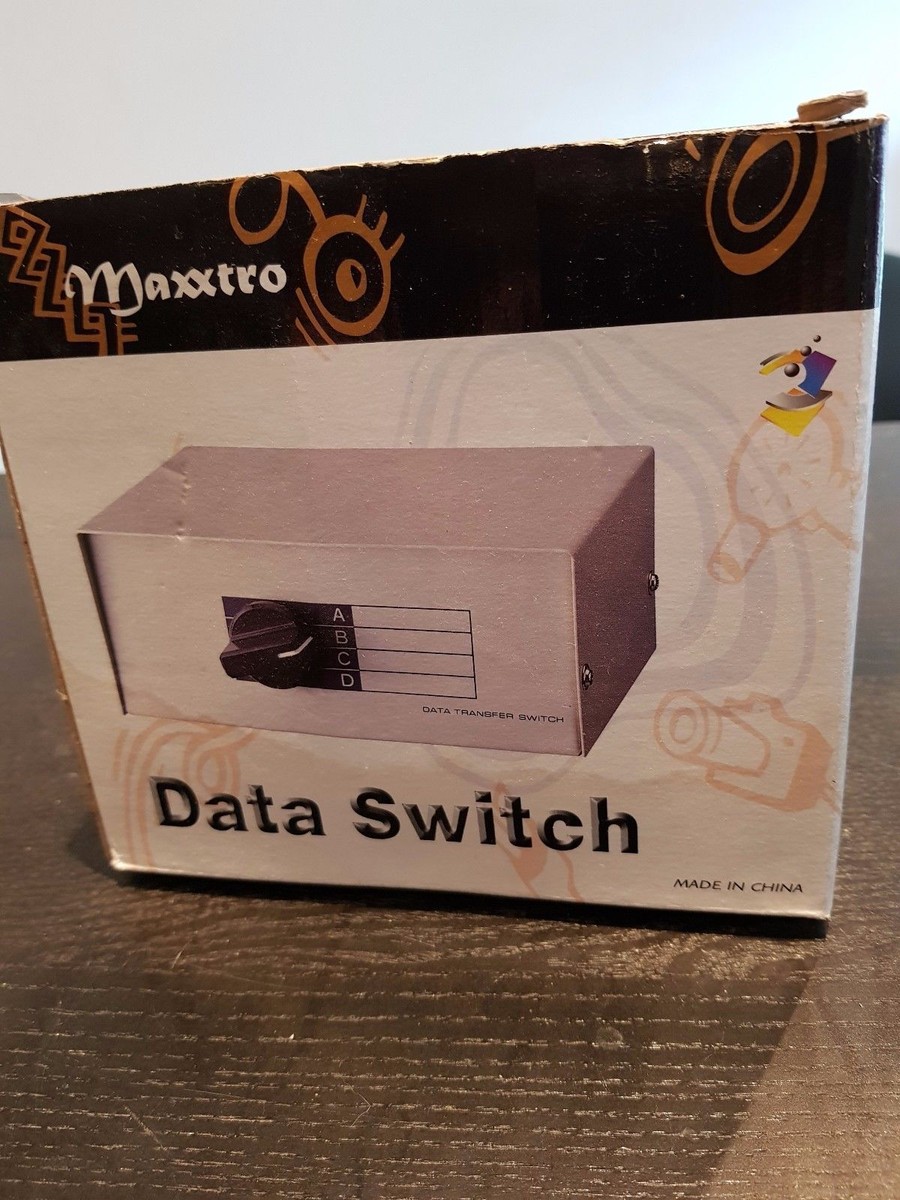 A/B/C/D Data Transfer Switch , 15-Pin Mouse , VGA Monitor , DIN5