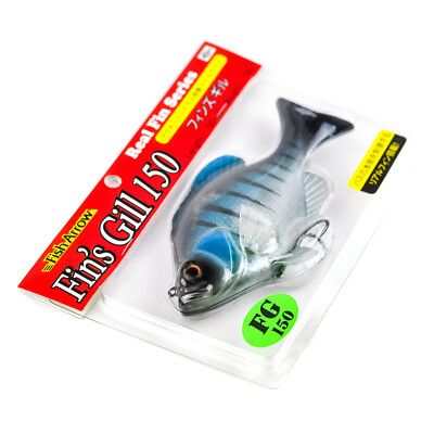 FISH ARROW Fin's Gill 150 Slow Sink Soft Paddle Tail Rigged Swimbait - BLUE GILL