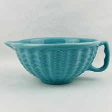 Vintage GMB Batter Bowl Turquoise Blue Gladding McBean Concinero Pottery