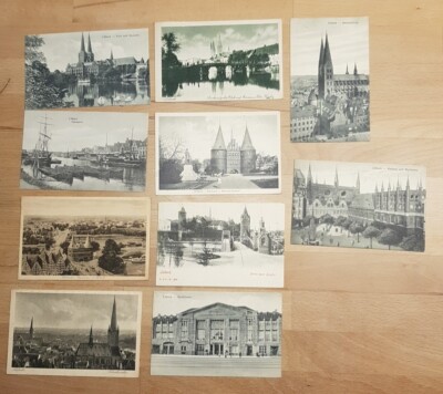 10 Alte Ak Lübeck 1926-1938 Teilw. frankiert 