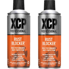 XCP Rust Blocker Clear Flexible Film Aerosol Spray Anti-Corrosive 400ml x2
