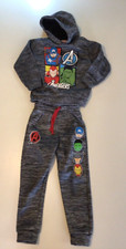 Marvel Avengers Boy's Hoodie Set Kids Gray Jogger sweatshirt and pants Size 6