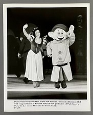 1990s Walt Disney On Ice Snow White VTG Musical Promo Reprint Photo Dopey Dwarf 