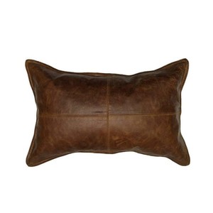 leather pillow cover
