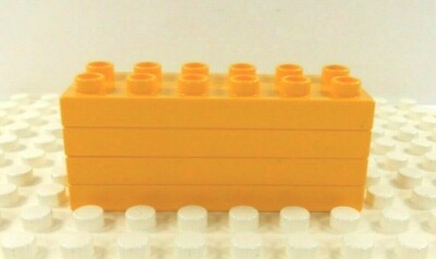 Lego Duplo Brick 2X6 Flat (4) canary