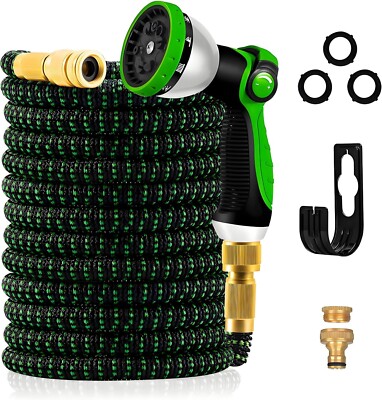 Flexibler Gartenschlauch 30m Strapazierfähig Gummi Wasserschlauch Knickfrei 3/4