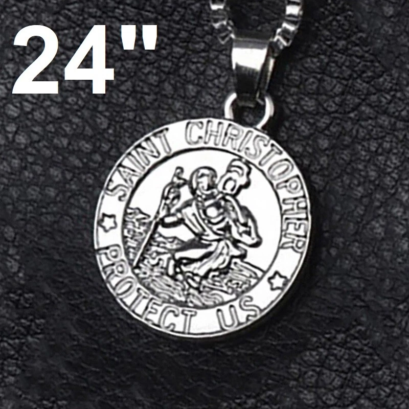 St Christopher Protect Us 'Dual Metal' Silber- Und 24 Karat Goldgedenkmünze In Kapsel. Reisende Gebet, Schutz, Christentum