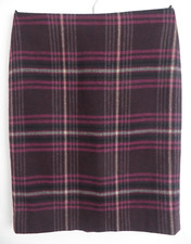 TALBOTS Women's Lightweight Wool Nylon Flannel Pencil Skirt Plaid Size 6P