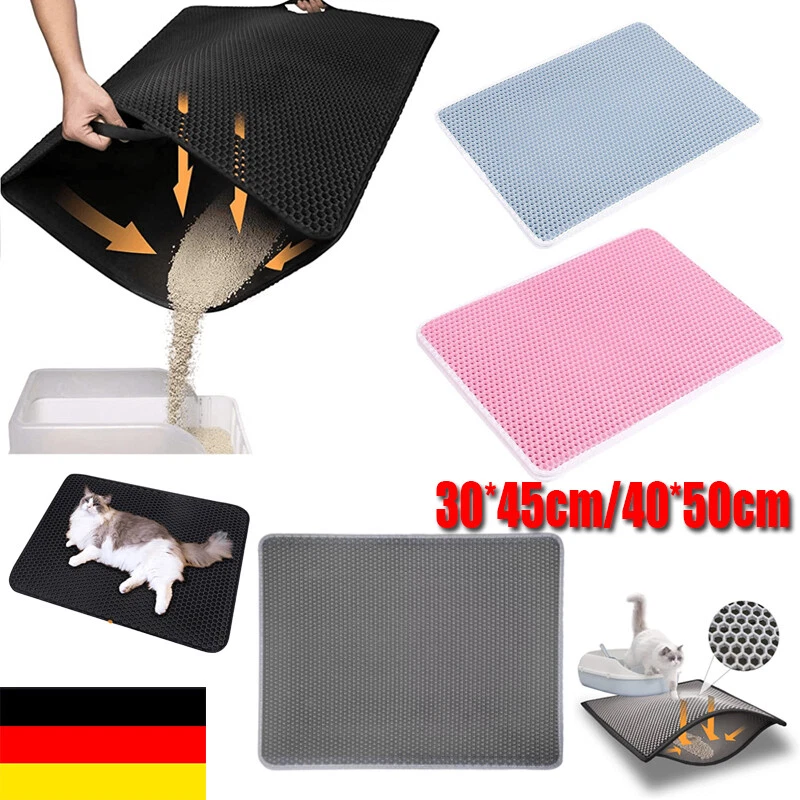 Double Layer Cat Litter Mat Trapper Foldable Pad Pet Rug EVA Foam Rubber UK