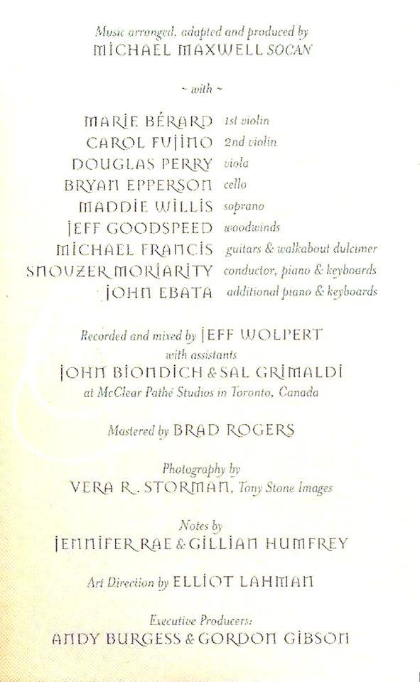 PACHELBEL THE ELEGANCE OF CASSETTE ALBUM Michael Maxwell Classical New Age - Image 3 of 4