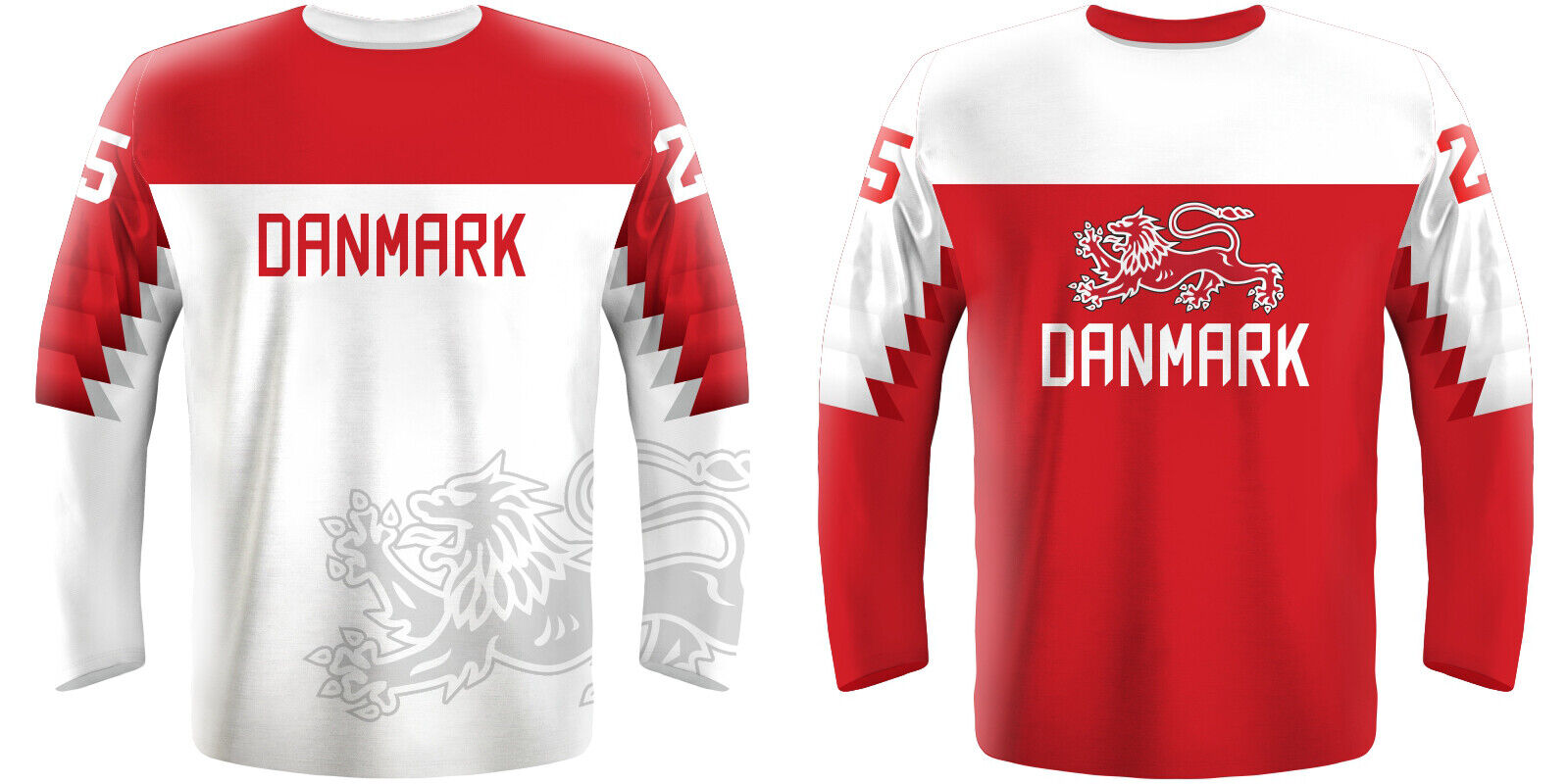 NEW 2020 Denmark Danmark Hockey Jersey 