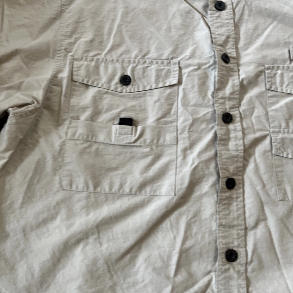 Camisa Canyon River Azul Abotonada Caqui Talla Grande Foto 4 de 4