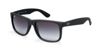 Ray-ban Rb4165 601/8g Justin Black Frame Grey Gradient 55mm Lens Sunglasses Ray-ban Rb4165 601/8g Justin Black Frame Grey Gradient 55mm Lens Sunglasses