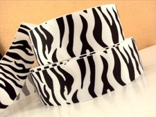 1.5 INCH GROSGRAIN RIBBON Hair Bow Supplies 1005142 Zebra animal print Zoo