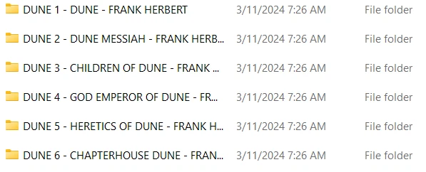 AUDIOBOOKS ~ DUNE THE ORIGINAL 6 FRANK HERBERT NOVELS .M4B ON USB DRIVE - Image 2 of 4
