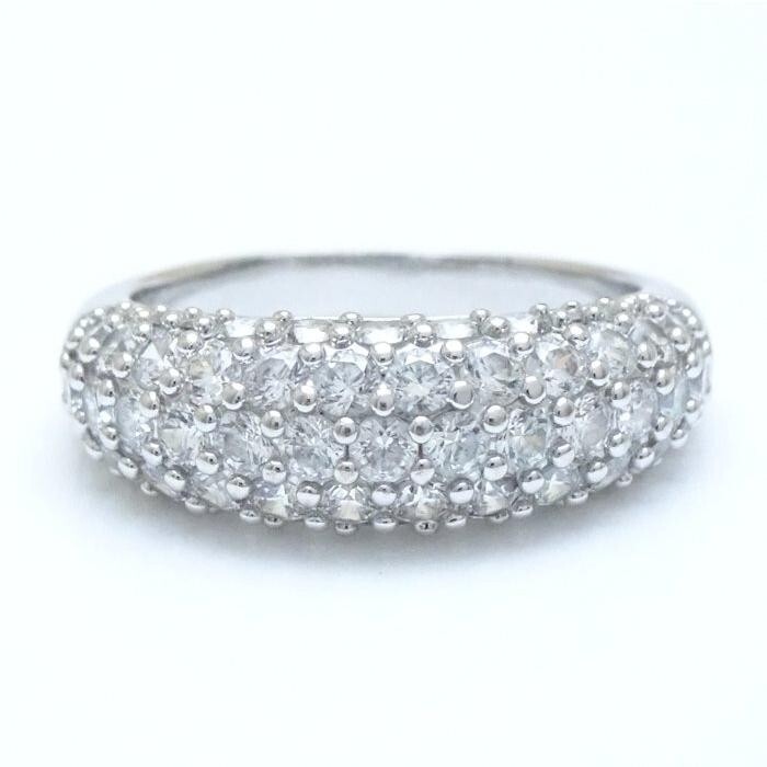 専用JF207鑑付★5号アップ→18号 1/5 CT. T.W. Lab-Grown Diamond Bar Ring in Sterling Silver