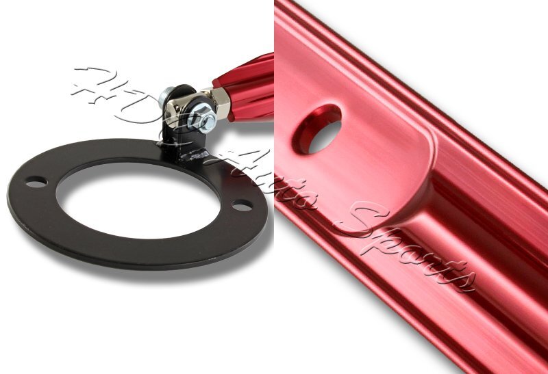 For 19922001 Honda Prelude Front+Rear Upper Red Aluminum Tower Brace