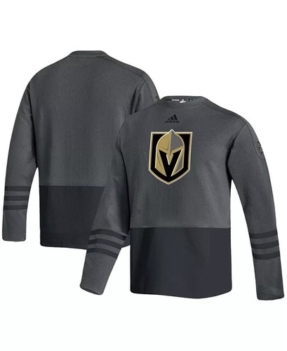 Adidas Vegas Golden Knights AEROREADY Jersey Sweater Men’s Medium Gray NWT - Picture 2 of 4