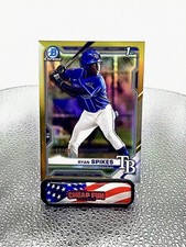 2021 Bowman Draft Chrome Base Gold #BDC-63 Ryan Spikes /50 - Tampa Bay Rays
