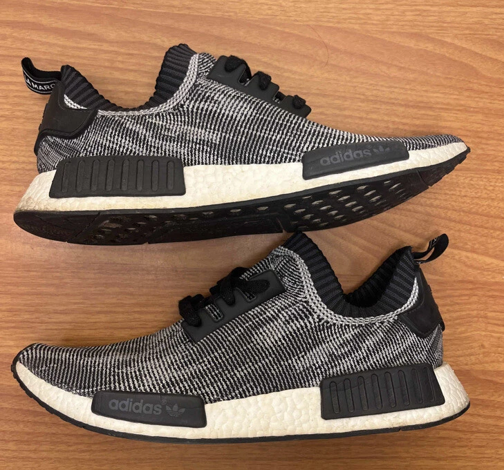 Adidas NMD R1 PK Glitch Camo Black White Grey Size 13.5 Sneakers S79478
