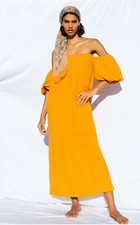 Free People Vieques midi dress, Oversized off the shoulder Size X Small rrp $108