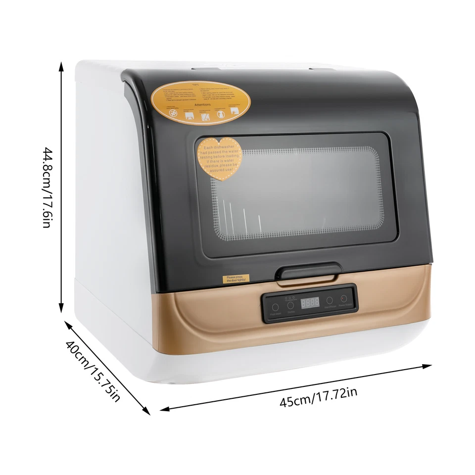 Mini Lavavajillas 35cm Lavavajillas Mesa Independiente 4 Modos 800W - Imagen 2 de 4