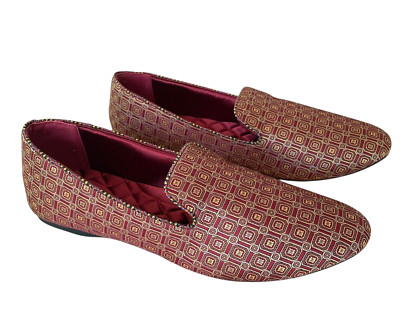 BIRDIES Starling Women's Size 12 Red Gold Slip-On Cushioned Loafer Comfort Flats