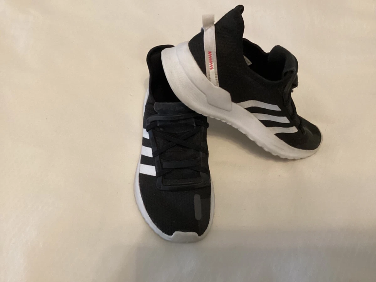 adidas boys size 2 black with white stripe sneakers eBay