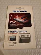 B24. Samsung 32GB 64GB EVO PLUS 80MB/s Micro SD SDHC SDXC TF UHS-I Class10 Card