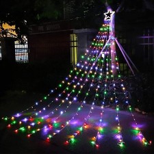Christmas Decorations Star String Lights, 317 LED 11.5 ft Waterfall Tree Lights