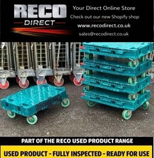 HEAVY DUTY GREEN  WHEELED "SINGLE" DOLLY / SKATE 60-40-17CM  WAREHOUSE / STORAGE