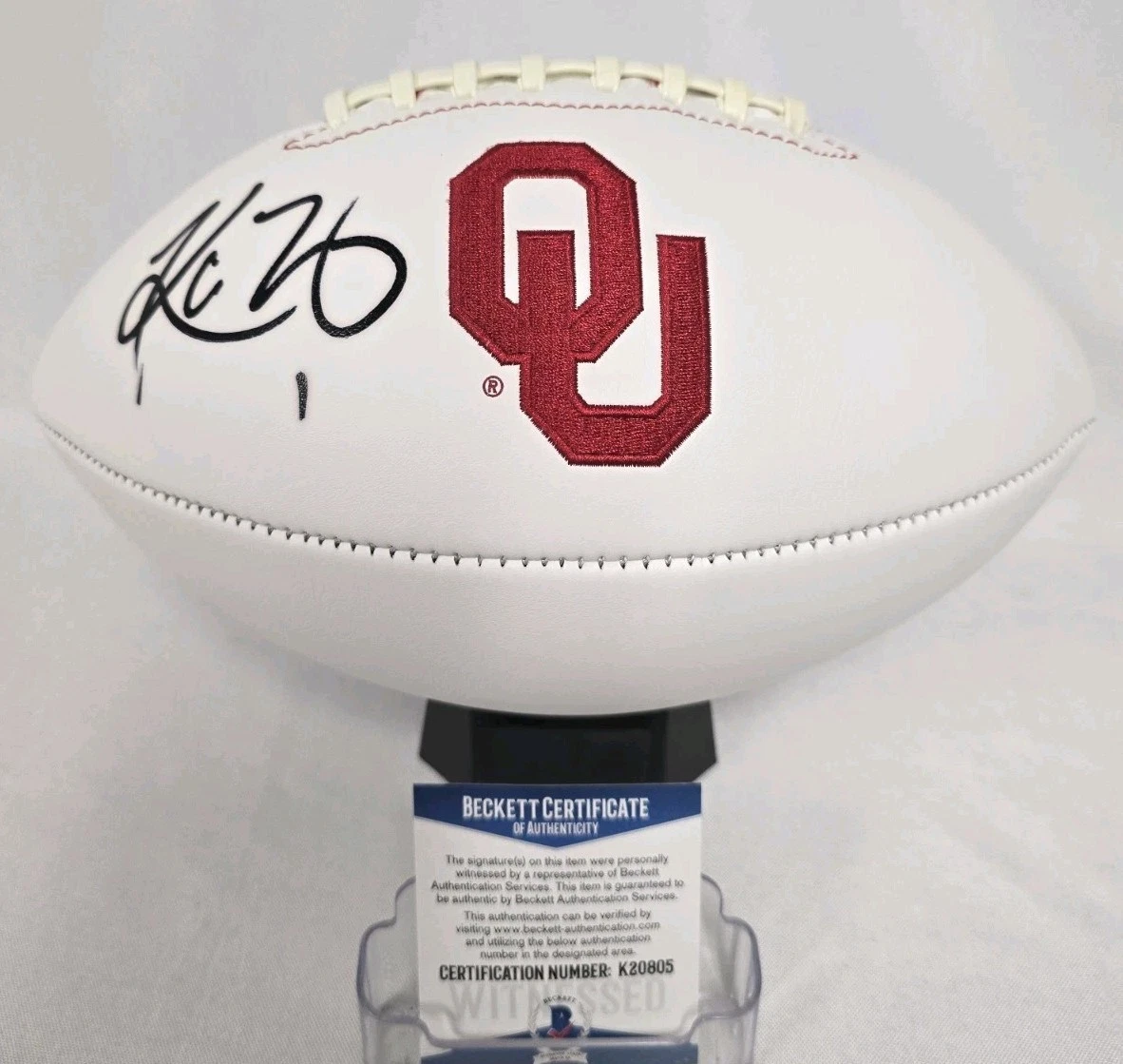 Oklahoma Sooners Signed Football In Ncaa Autographed Footballs for  display picture 1
