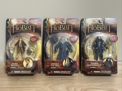 The Hobbit Bilbo Bagging, Gandalf The Grey, Thorin 4  PVC Figures Sealed New