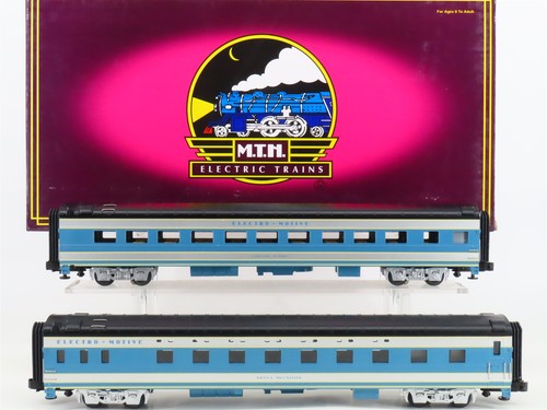 Juego de 2 vagones pasajeros división electromotriz 70' calibre O 3 rieles MTH 20-6634 EMD | Zustand: Used