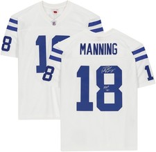 Peyton Manning Colts Signed White Mitchell & Ness Rep Jersey with 