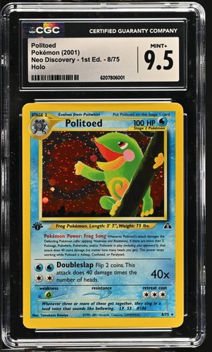 Politoed (1st Edition) graded CGC 9.5 for sale on eBay