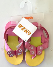 NWT Gymboree Baby Girl Sandals 5 6 Adjustable Butterflies