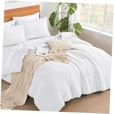 White California King Comforter Set - 7 California King 104"x96" 03 - White